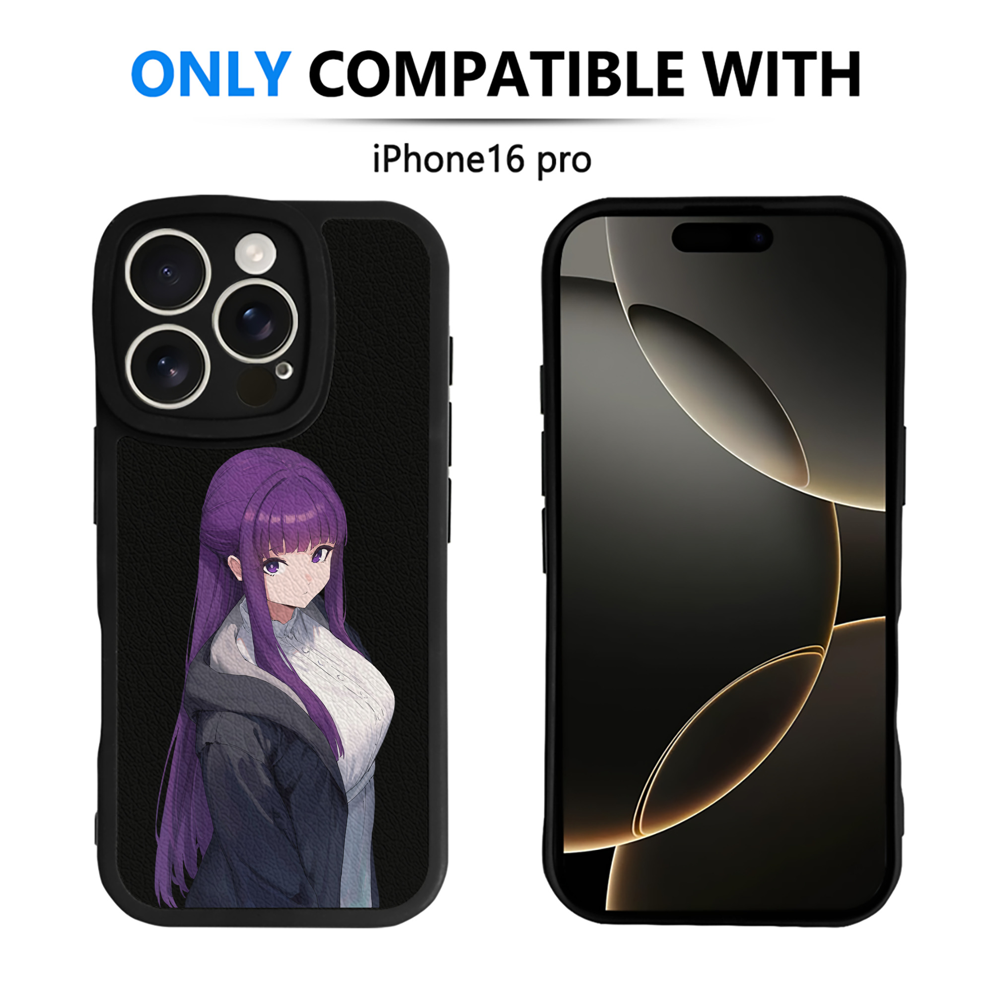 （画像用） 葬送のフリーレン Frieren 【iPhone 16シリーズ対応】シリコンスマホケース（レザー調） 材質：シリコン